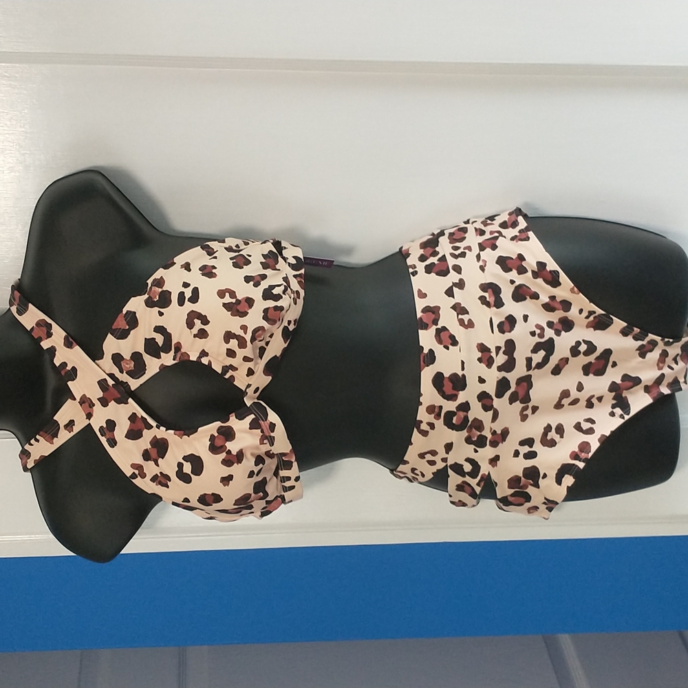 High waist cross adore me bathing suit